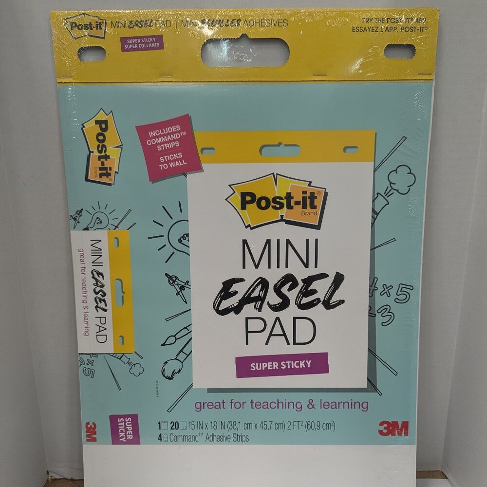 Post-it Super Sticky Mini Easel Pad – 20 Sheets, 15"x18", White